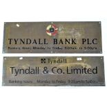 Two metal and enamel Tyndall signs