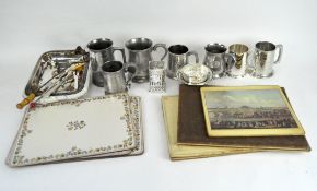 A collection of silver plate,