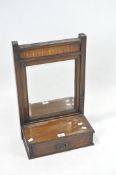 A 19th century dressing table mirror, with a drawer beneath,