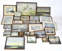 A large collection of prints featuring birds.