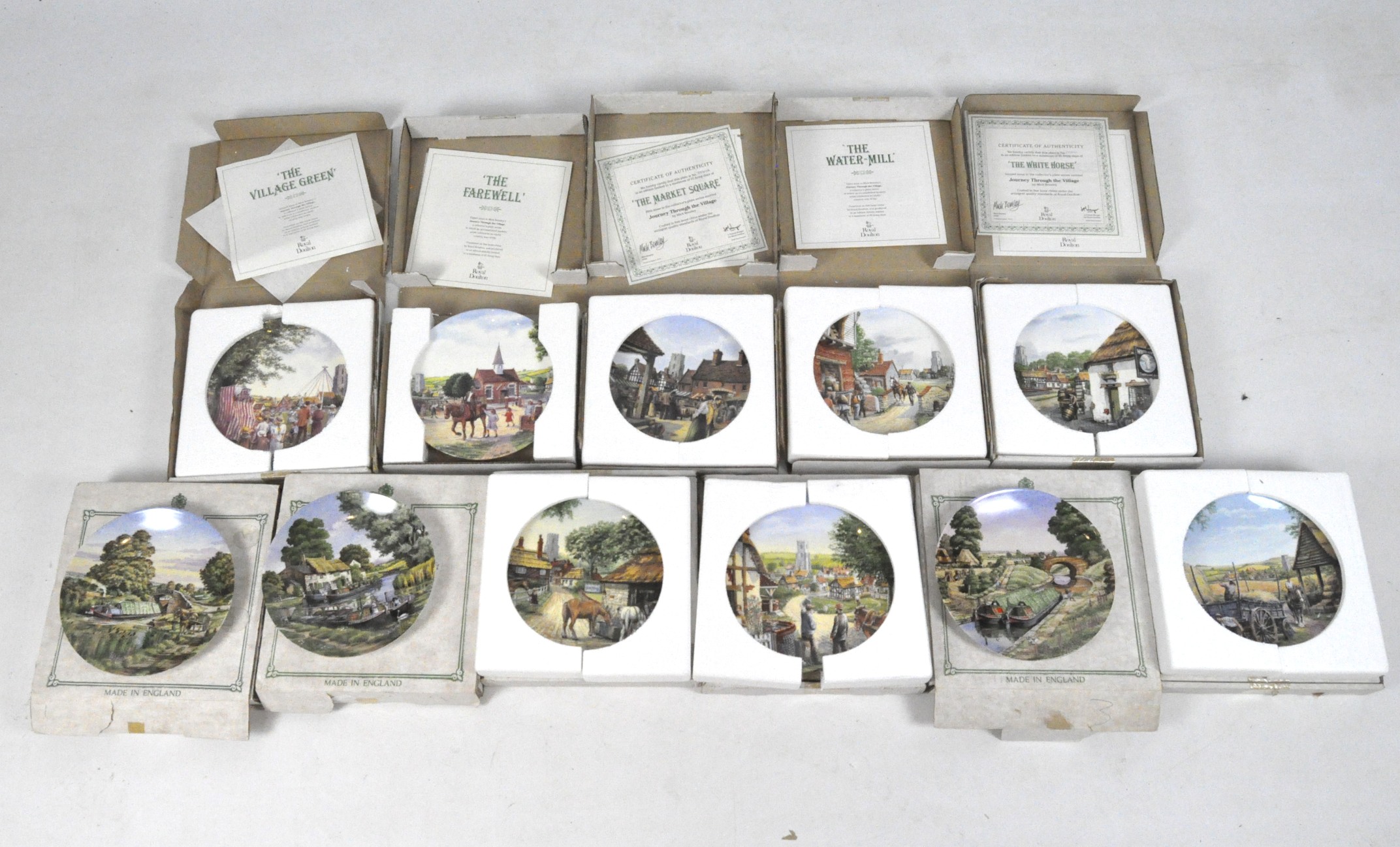 Ten vintage wall plates from the Bradford exchange,