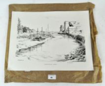 Five 20th century prints depicting Faversham by R P Wilson,