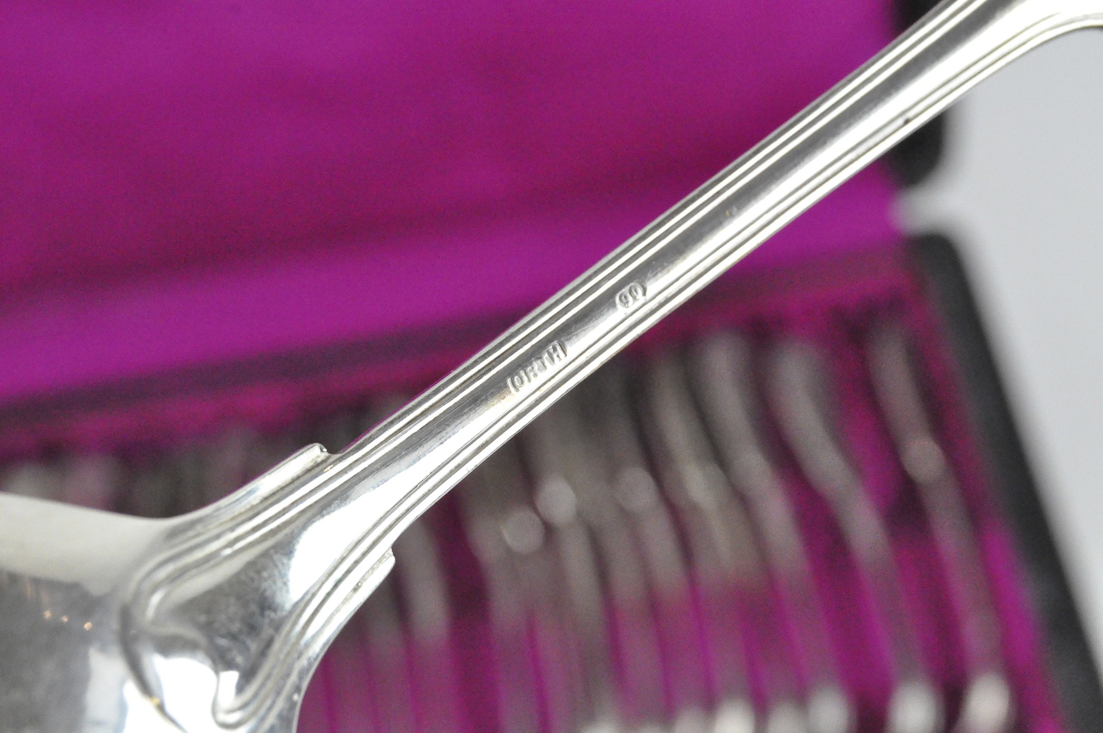 A canteen of vintage silver plated cutlery, - Image 2 of 3