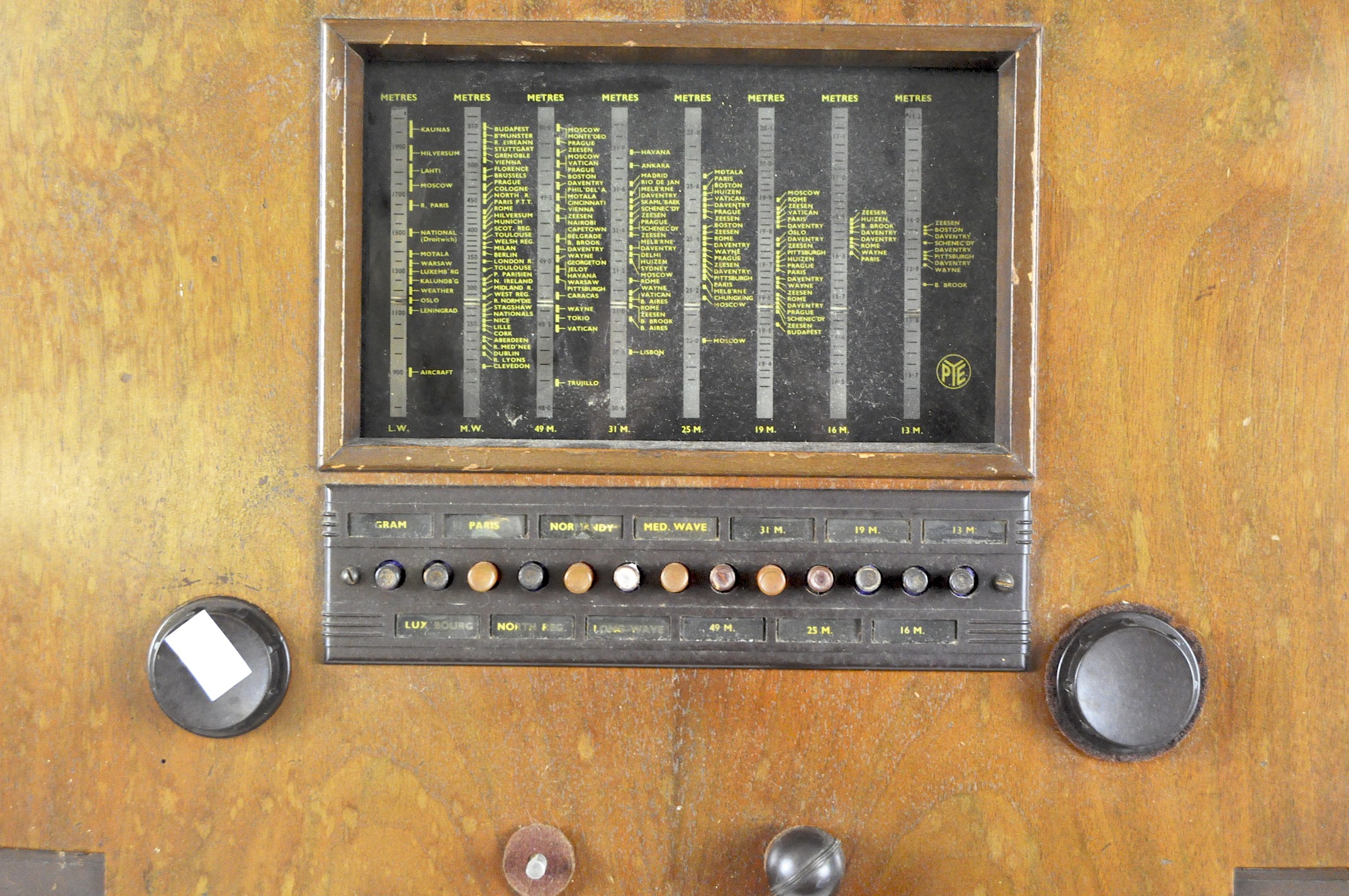 A vintage Pye floor standing radio, - Image 2 of 2