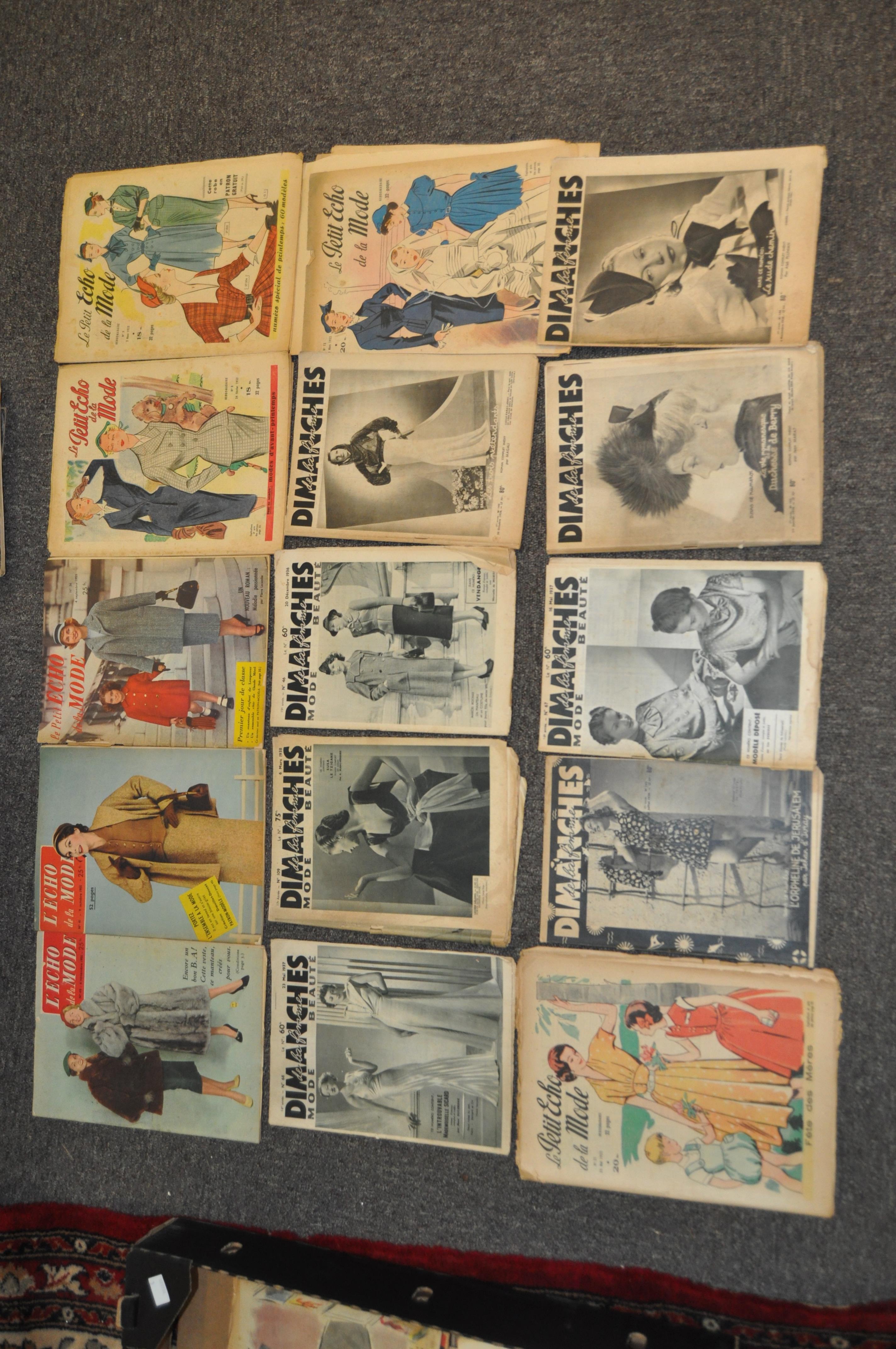 A collection of sixty vintage French Fashion Magazines, mostly dating from the 1940's and 1950's, - Image 4 of 6