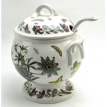 A Portmeirion pottery soup tureen cover and ladle,