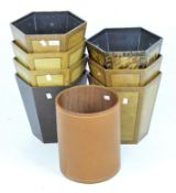 Eight 20th century waste paper bins,