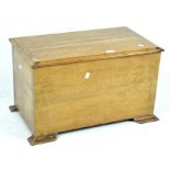 A small 20th century oak chest,