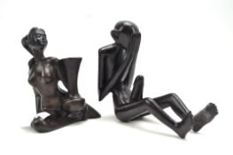 Two contemporary resin figures,