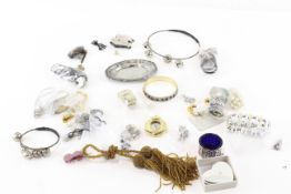 An assortment of costume jewellery, including necklaces, pendants,