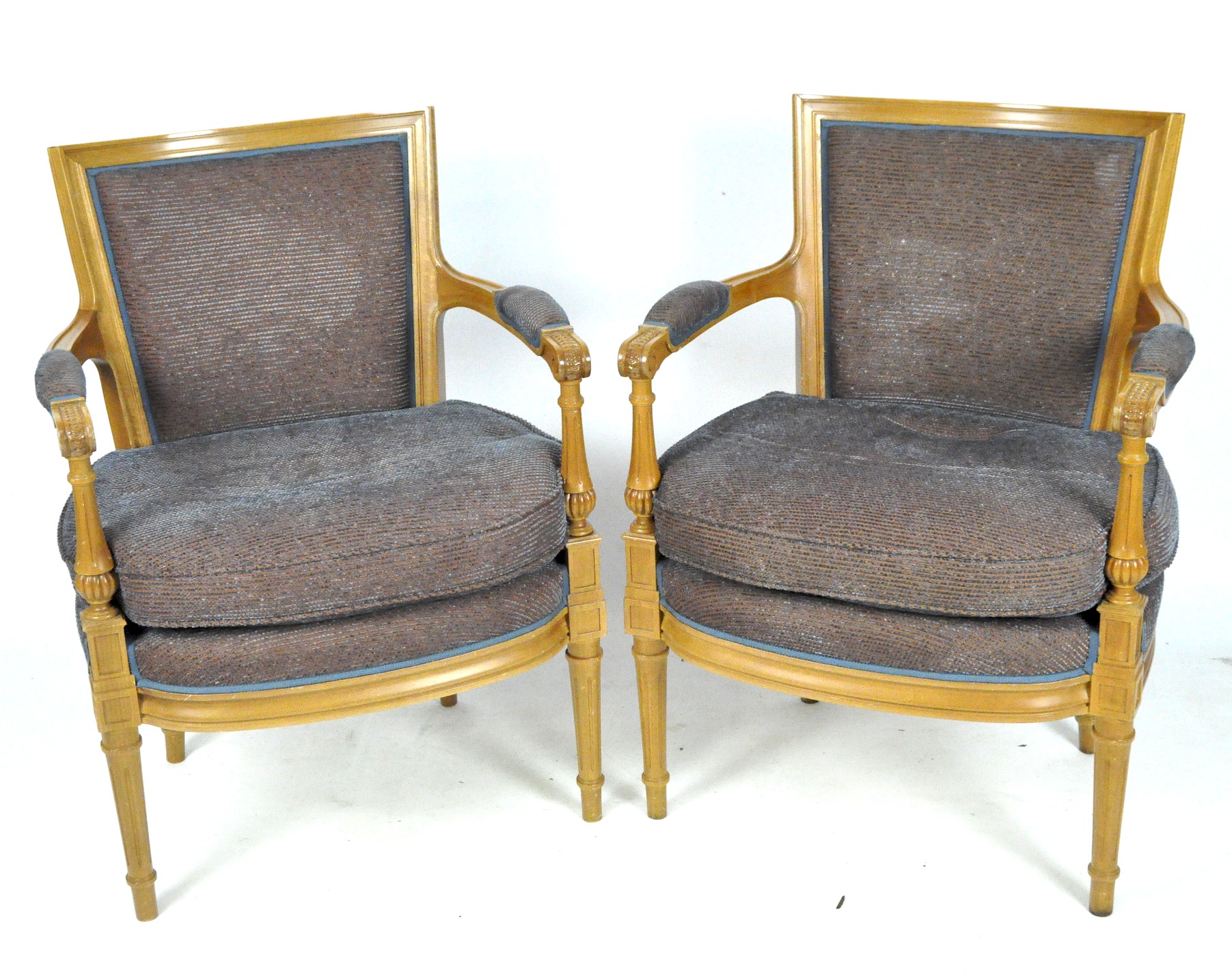 Two contemporary armchairs,
