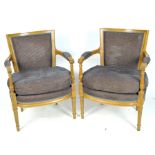 Two contemporary armchairs,