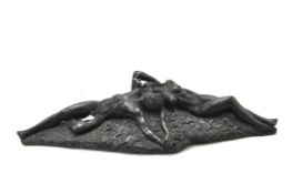 A contemporary bronzed resin figure by John Letts 'The Lovers',