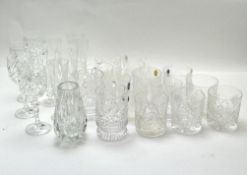 A quantity of cut glassware and Royal Doulton Crystal glasses,