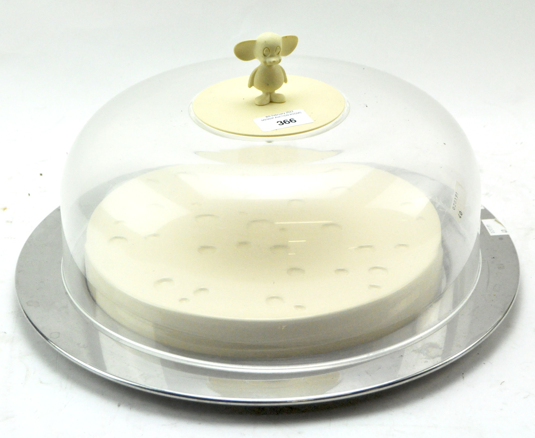 A vintage Alessi cheese dome by Michael Graves,