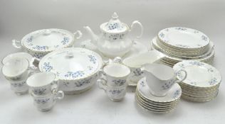 Richmond part tea and dinner service, in the 'Blue Rock' pattern, including cups and saucers,