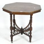 A Victorian mahogany occasional table of octagonal form,