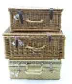 Two Fortnum and Masons wicker hampers and another,