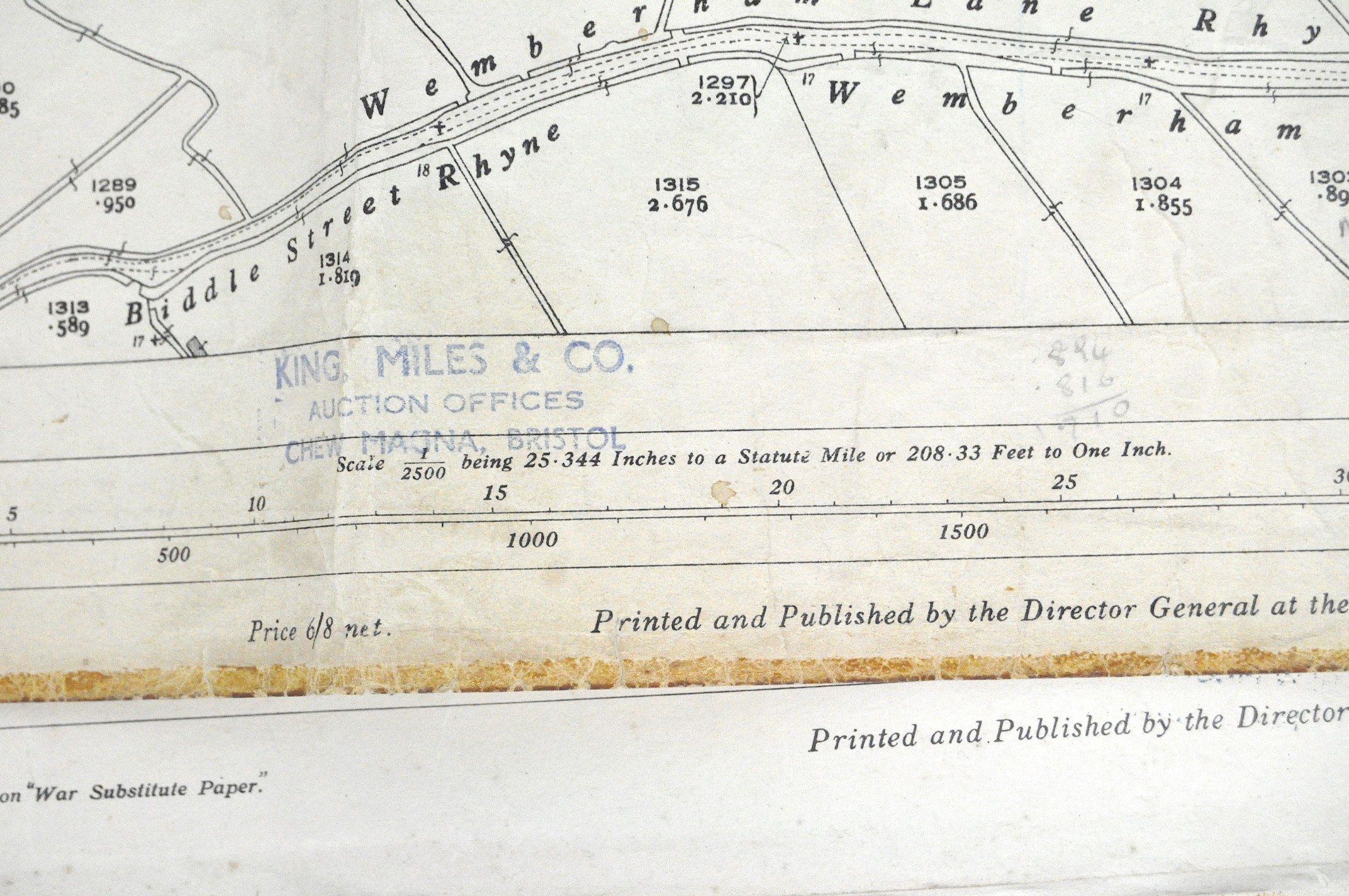 A collection of vintage rolled maps, of local interest, some featuring regions in Somerset and Bath, - Image 3 of 4