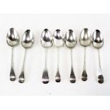 A selection of seven silver plated spoons,