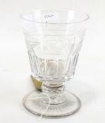 A late 19th/early 20th century cut glass goblet of masonic interest,