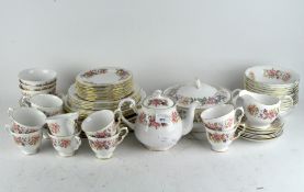 A Colclough bone china part tea and dinner service: comprising cups and saucers, various plates,