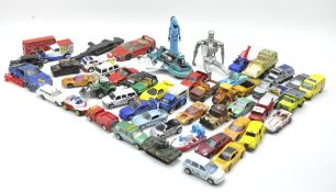 A collection of diecast Matchbox vehicles,