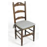 A 19th century ladderback dining chair,