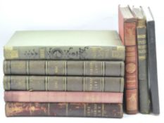 A collection of 19th century books,