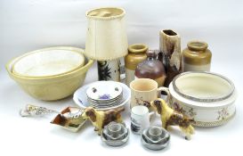 A collection of assorted ceramics, to include Carlton Ware bowl with salad servers,