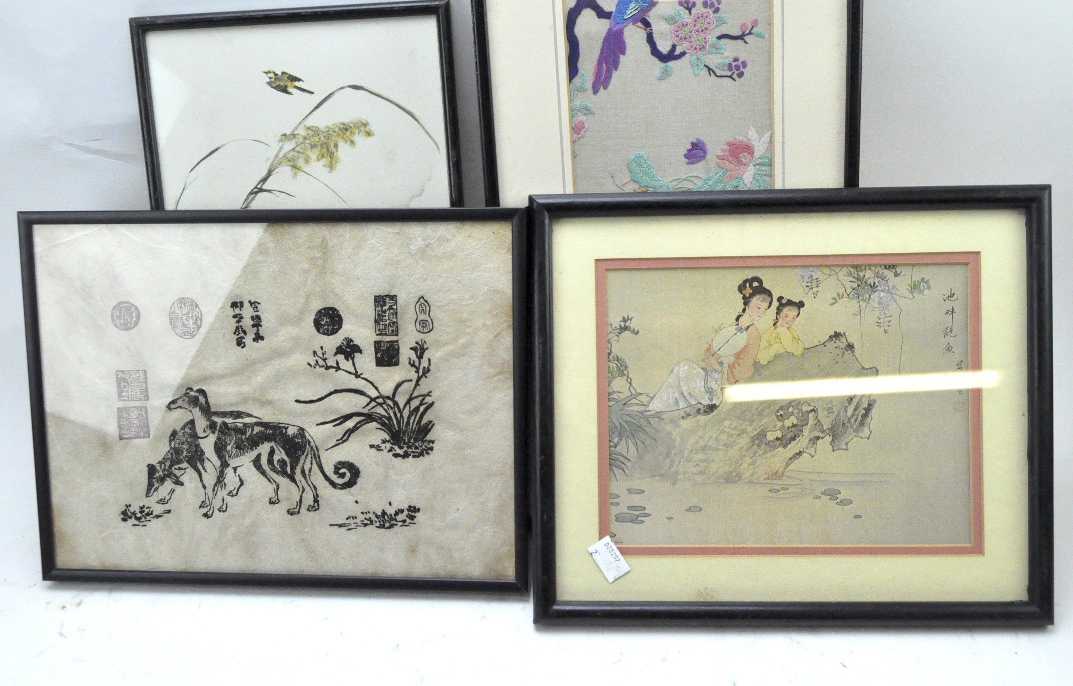 Six pieces of 20th century Oriental artwork - Image 3 of 3