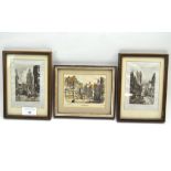 Two Charles Bird signed etchings and a W.H Bartlett print,