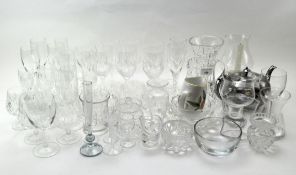 A selection of assorted glassware,