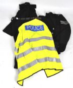 A selection of police clothing,