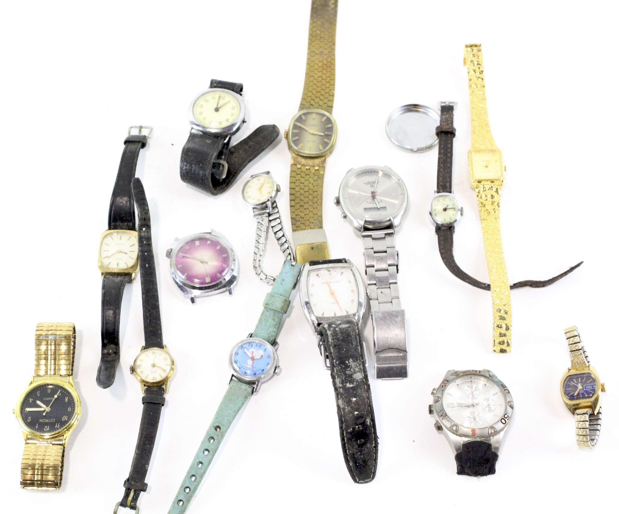 A collection of watches, including examples by Avia, Rotary, Timex and more,