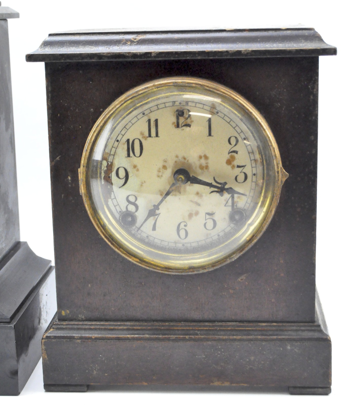 A group of three vintage mantle clocks, - Image 4 of 4