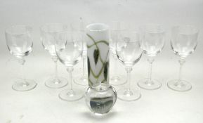 A group of contemporary glassware,