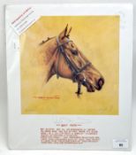 A limited edition signed Bay Gelding print,