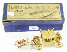 A Johillco Series Miniature Coronation Coach, 'drawn by the Famous Windsor Greys',