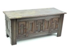 A 19th century style oak coffer,