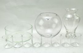 Assorted glassware,