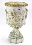 An unusual late 19th century plaster urn vase,