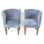 Two modern upholstered corner chairs,