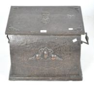 An Arts and Crafts beaten copper coal bucket,