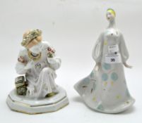 Two Russian ceramic figures,