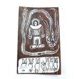 An Aboriginal plaque and two necklaces,