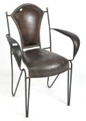 An unusual vintage leather chair,