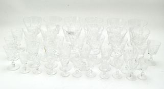 A large collection mostly Stuart drinking glasses,