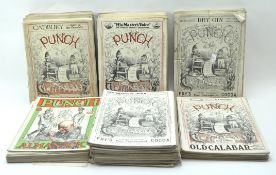 A collection of vintage Punch magazines,