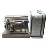 Two vintage sewing machines,